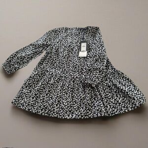 Tommy Hilfiger kids Floral Black and White Dress size 3